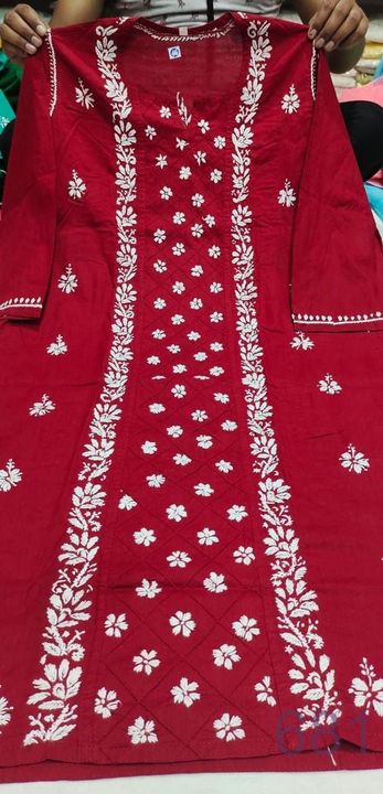 Cotton_panel_kurti_with_chikankari_work