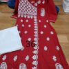 Slub_cotton_angrakha_kurti_with_chikankari_work