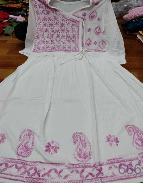 Rayon_dori_gown_with_chikankari_work