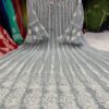 Georgette_bell_sleeves_anarkali_kurti_with_chikankari_work