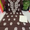 Slub_cotton_rose_kurti_with_chikankari_work