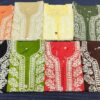 Slub_cotton_rose_kurti_with_chikankari_work