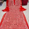 Georgette_bell_sleeves_mahi_jaal_kurti_with_mirror_chikankari_&_pearl_work