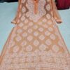 Georgette_buta_jaal_kurti_with_chikankari_work