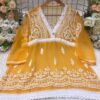 Premium_Georgette_v_lace_short_top_with_chikankari_work