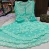 Georgette_bell_sleeves_layer_gown_with_chikankari_work