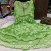 Georgette_bell_sleeves_layer_gown_with_chikankari_work