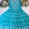 Georgette__kali_anarkali_kurti_with_chikankari_work