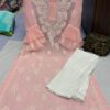 Georgette_bell_sleeves_rose_kurti__with_Chikankari_work