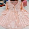 Georgette_short_top_with_Chikankari_work