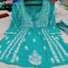 Georgette_short_top_with_Chikankari_work