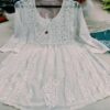 Georgette_short_top_with_Chikankari_work