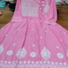 Modal_cotton_angrakha_style_gown_with_chikankari_work