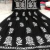 Georgette_rose_ghaspatti_embroidery_gown_with_chikankari_work