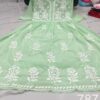 Georgette_rose_ghaspatti_embroidery_gown_with_chikankari_work
