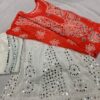 Georgette_side_chaak_gala_buti_kurti_with_mirror_and_chikankari_work