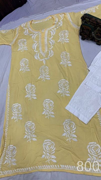 Modal_cotton_rose_kurti__with_chikankari_work