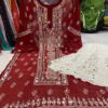 Georgette_bell_sleeves_panel_kurti_with_mirror_and_chikankari_work