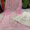 Georgette_bell_sleeves_panel_kurti_with_mirror_and_chikankari_work