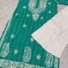 Denim_cotton_gala_buti_kurti_with_chikankari_work