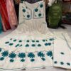 Slub_Rayon_cotton_gown_set_with_chikankari_work