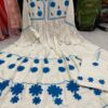 Slub_Rayon_cotton_gown_set_with_chikankari_work