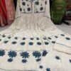 Slub_Rayon_cotton_gown_set_with_chikankari_work