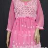 Georgette_short_gown_with_chikankari_work
