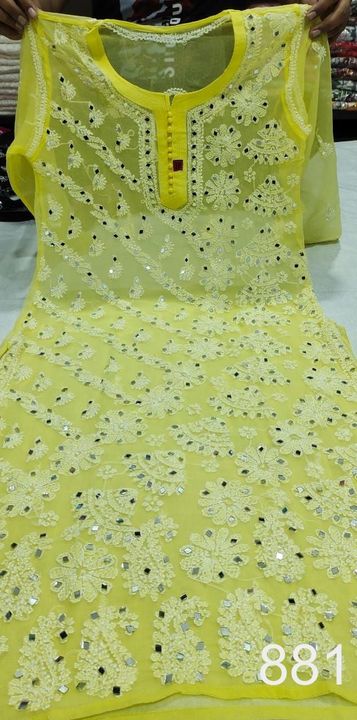 Georgette_designer_jaal_kurti_with_mirror_and_chikankari_work