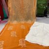 Georgette_rose_daul_shade_dye_kurti_chikankari_work
