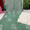 Georgette_rose_daul_shade_dye_kurti_chikankari_work