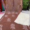 Georgette_rose_daul_shade_dye_kurti_chikankari_work