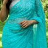 Georgette_tepachi_saree_&_blouse_with_chikankari_work