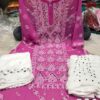 Georgette_panel_kurti_with_mirror_and_chikankari_work