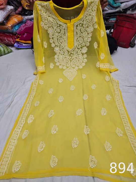 Georgette_gala_buti_kurti_with_chikankari_work