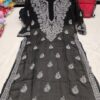 Georgette_gala_buti_kurti_with_chikankari_work
