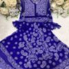 Georgette_bell_sleeves_layer_gown_with_chikankari_work