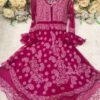 Georgette_bell_sleeves_layer_gown_with_chikankari_work