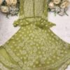 Georgette_bell_sleeves_layer_gown_with_chikankari_work