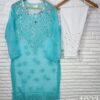 Georgette_resham_thread_boat_neck_kurti_with_mirror_and_chikankari_work