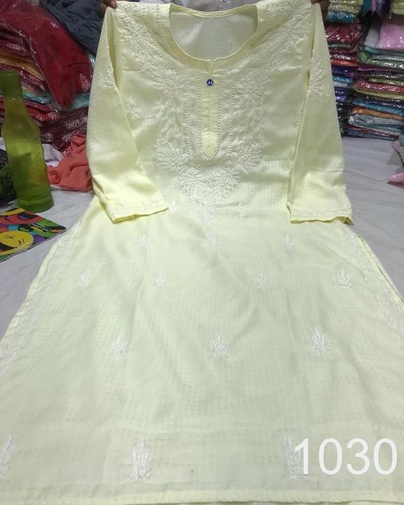 Booti_cotton_kurti_with_chikankari_work