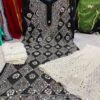 Georgette_buta_kurti_with_mirror_&_with_chikankari_work