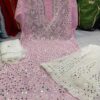 Georgette_buta_kurti_with_mirror_&_with_chikankari_work
