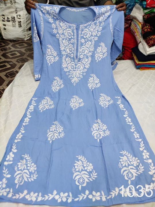 Modal_cotton_kurti_with_chikankari_work