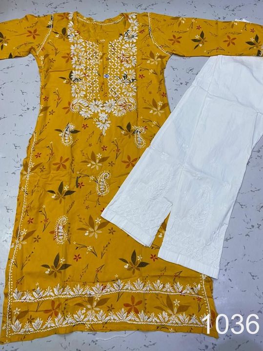 Mul_Mul_cotton_printed_kurti_with_chikankari_work