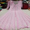 Georgette_front_open_anarkali_kurti_with_chikankari_work