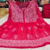 Georgette_short_gown_with_chikankari_work