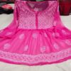Georgette_short_gown_with_chikankari_work