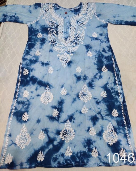 Cotton_tye_&_dye_kurti_with_chikankari_work