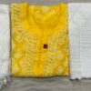 Georgette_buti_jaal_kurti_with_chikankari_work